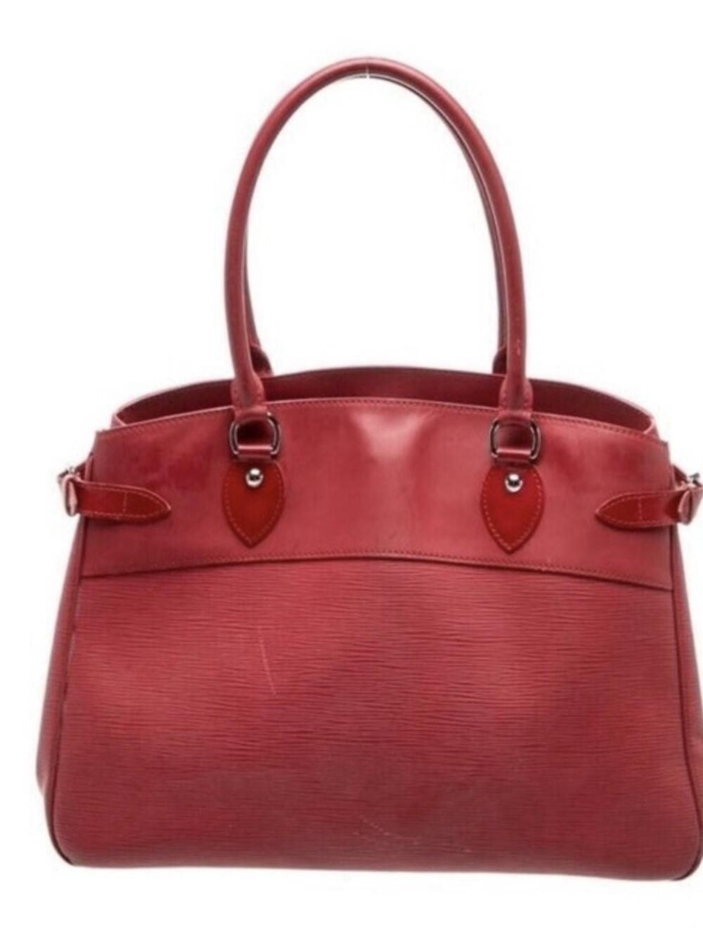 Vintage Louis Vuitton Passy Tote Handbag GM Red Leather